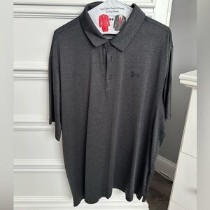 Under Armour The Playoff Polo Men’s Short Sleeve Charcoal Gray Size XXL Buttons